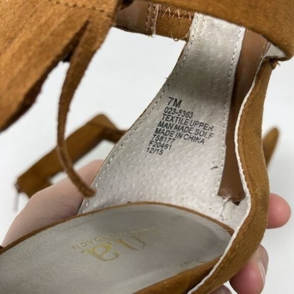 ana  a.n.a heels fringe sandals size 7 women - Picture 8 of 9
